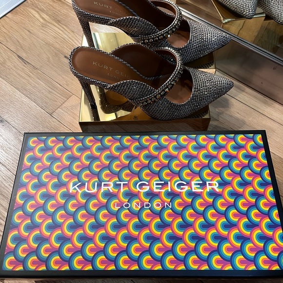 Kurt Geiger London Duke Crystal Pointed Mules - Picture 8 of 11